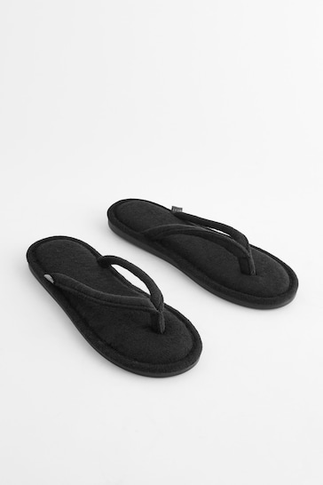 Black Flip Flop Slippers