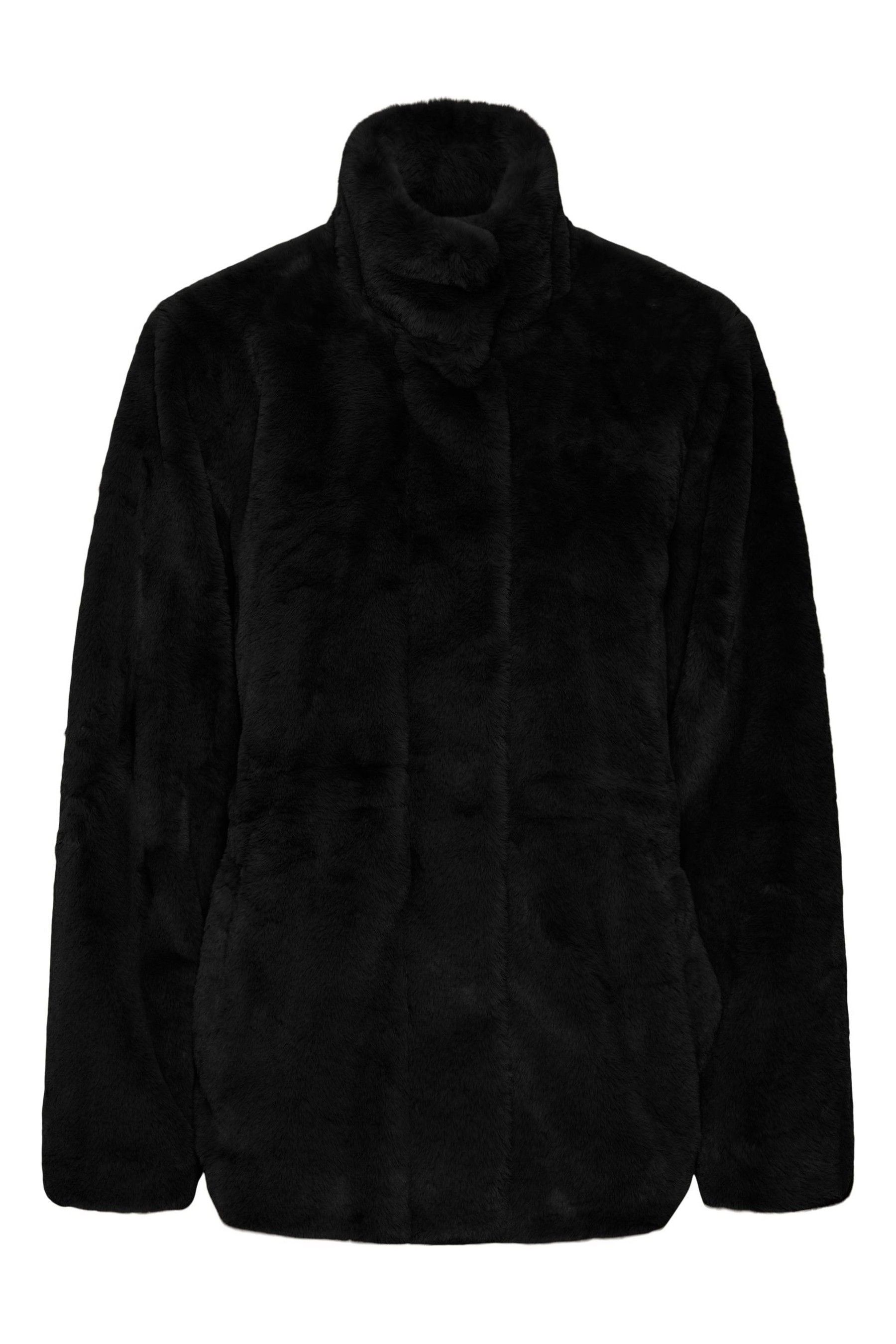 Buy VERO MODA Black Faux Fur Coat from the Next UK online shop