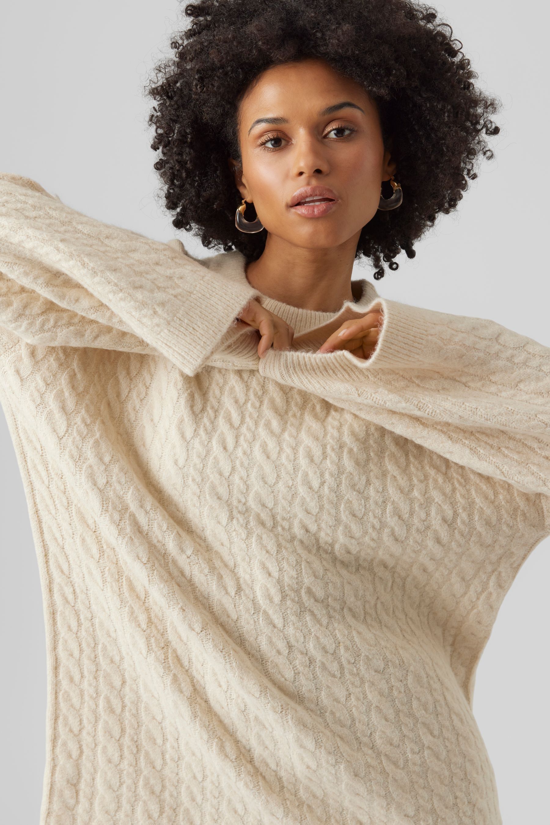 Longline cable knit jumper online