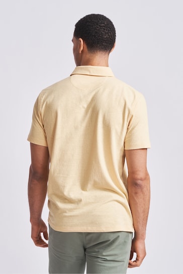 Aubin Arnold Cotton Linen Polo T-Shirt