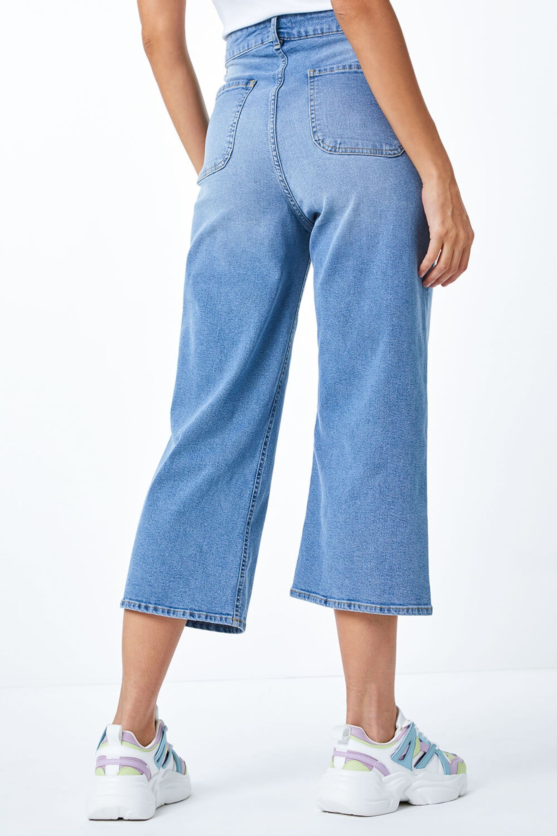 White denim best sale culottes high waist