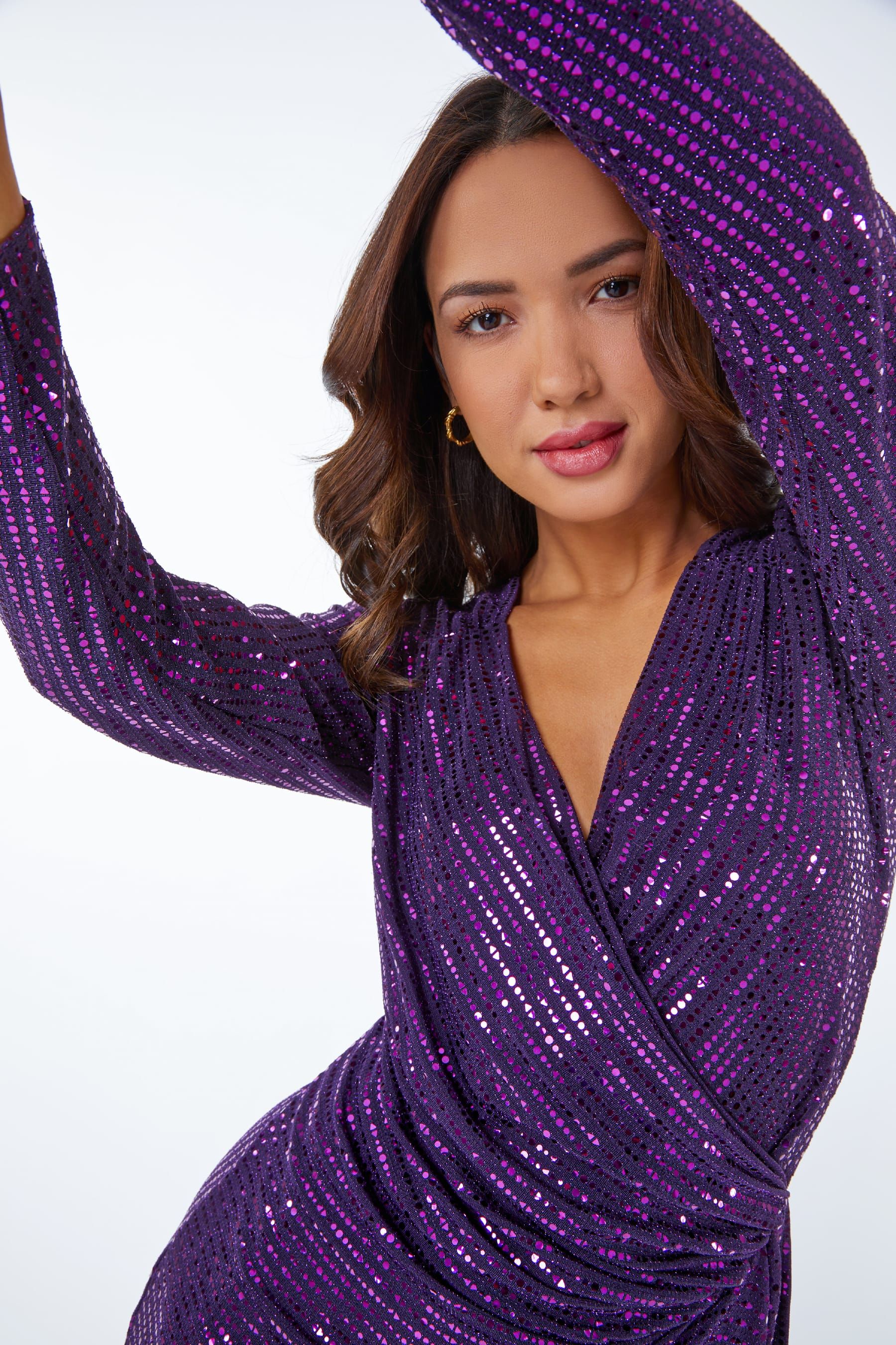Mauve new arrivals sparkle dress