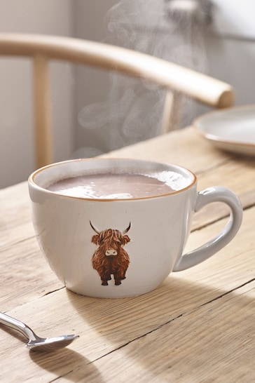 Grey Hamish the Cow Mug