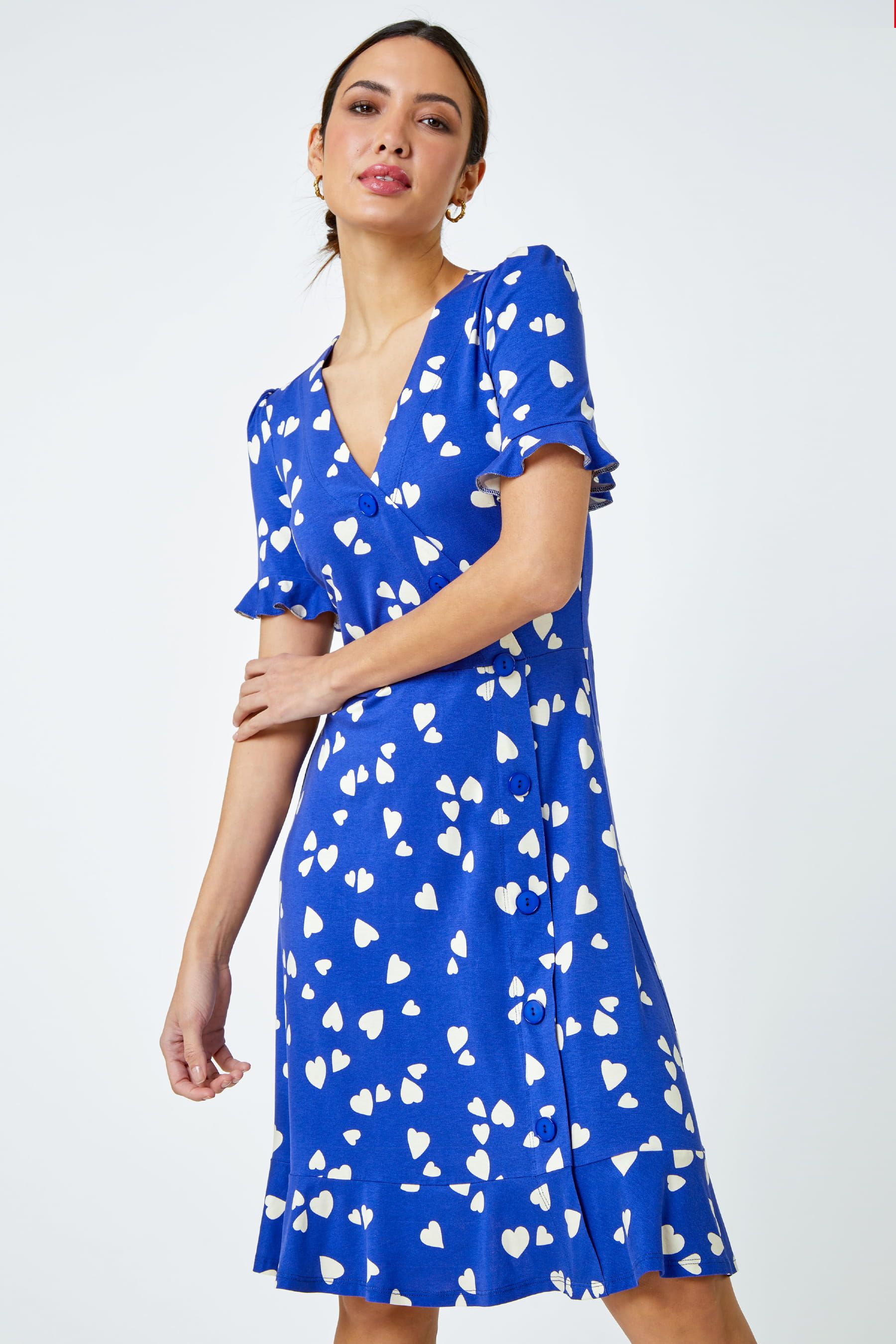Heart print new arrivals tea dress