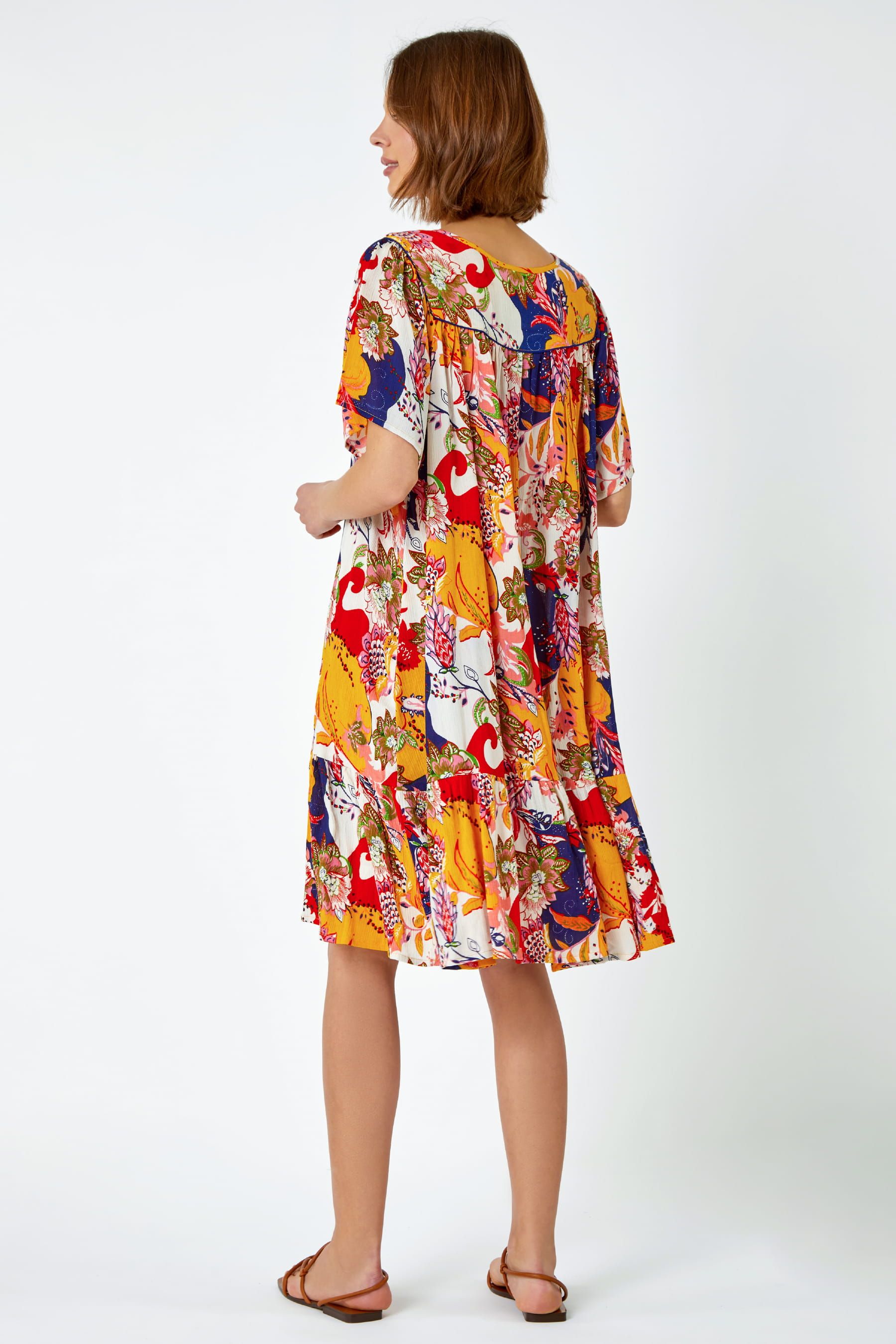 Frill hem store smock dress