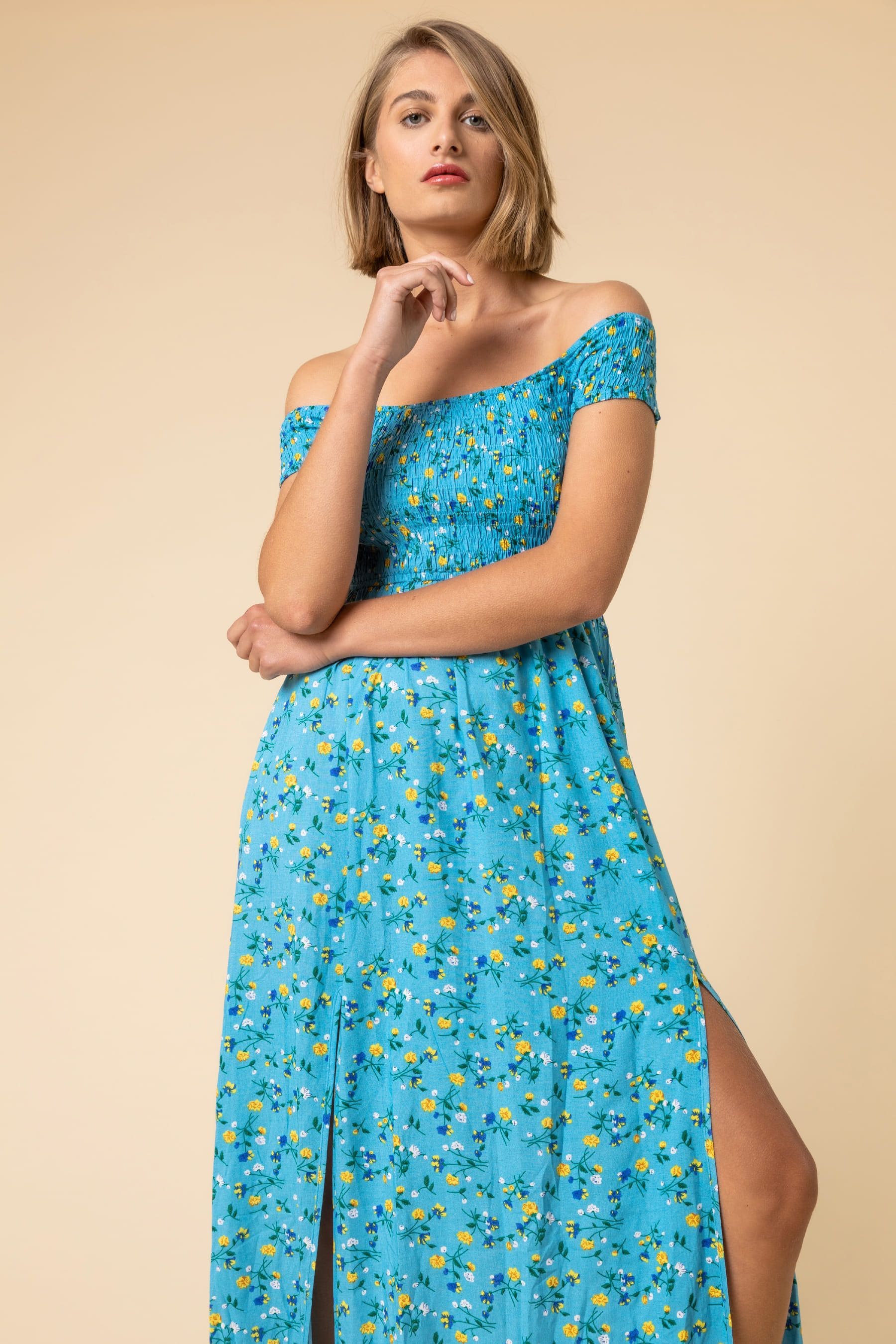 Roman bardot dress sale