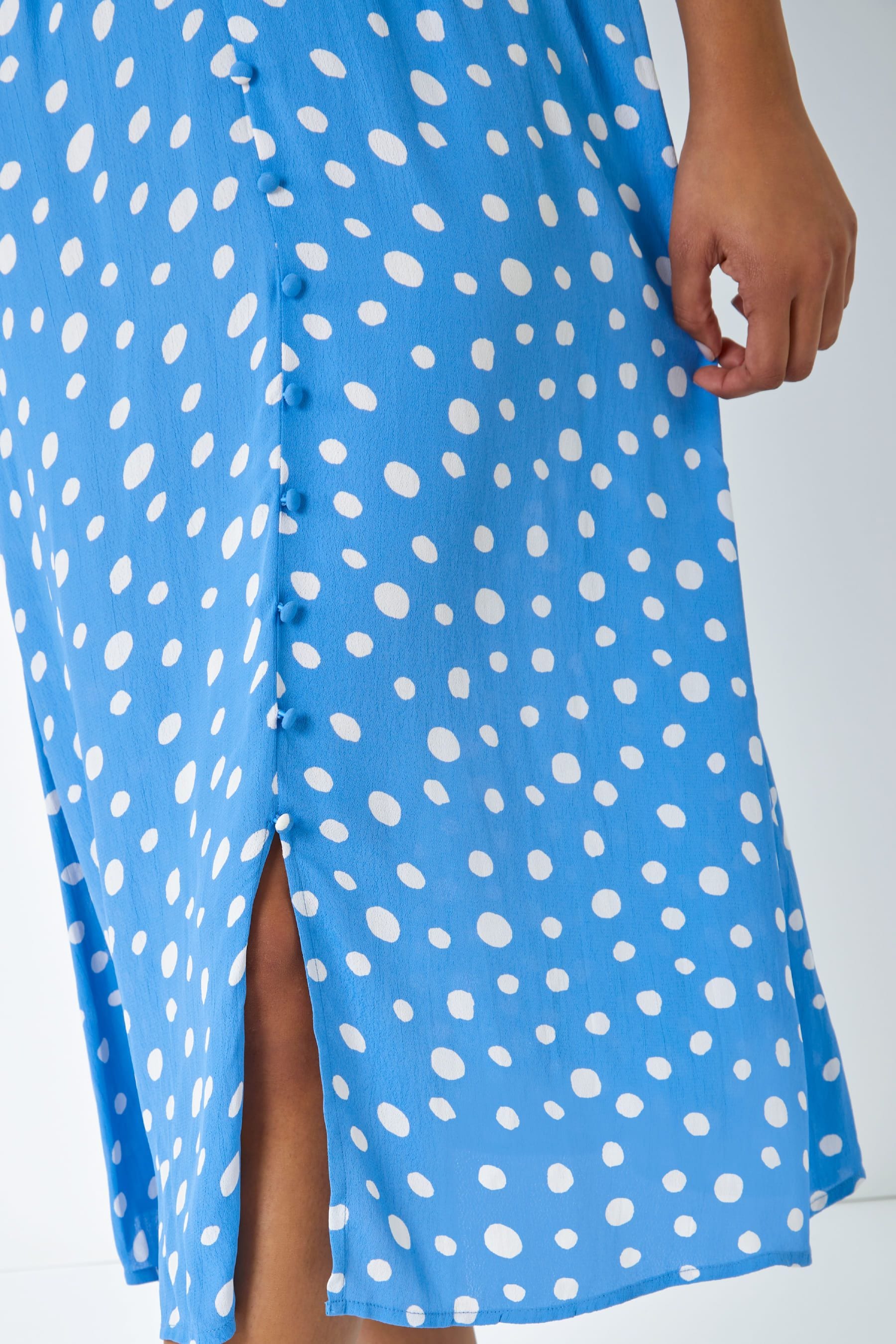 Polka dot skirt light blue shop