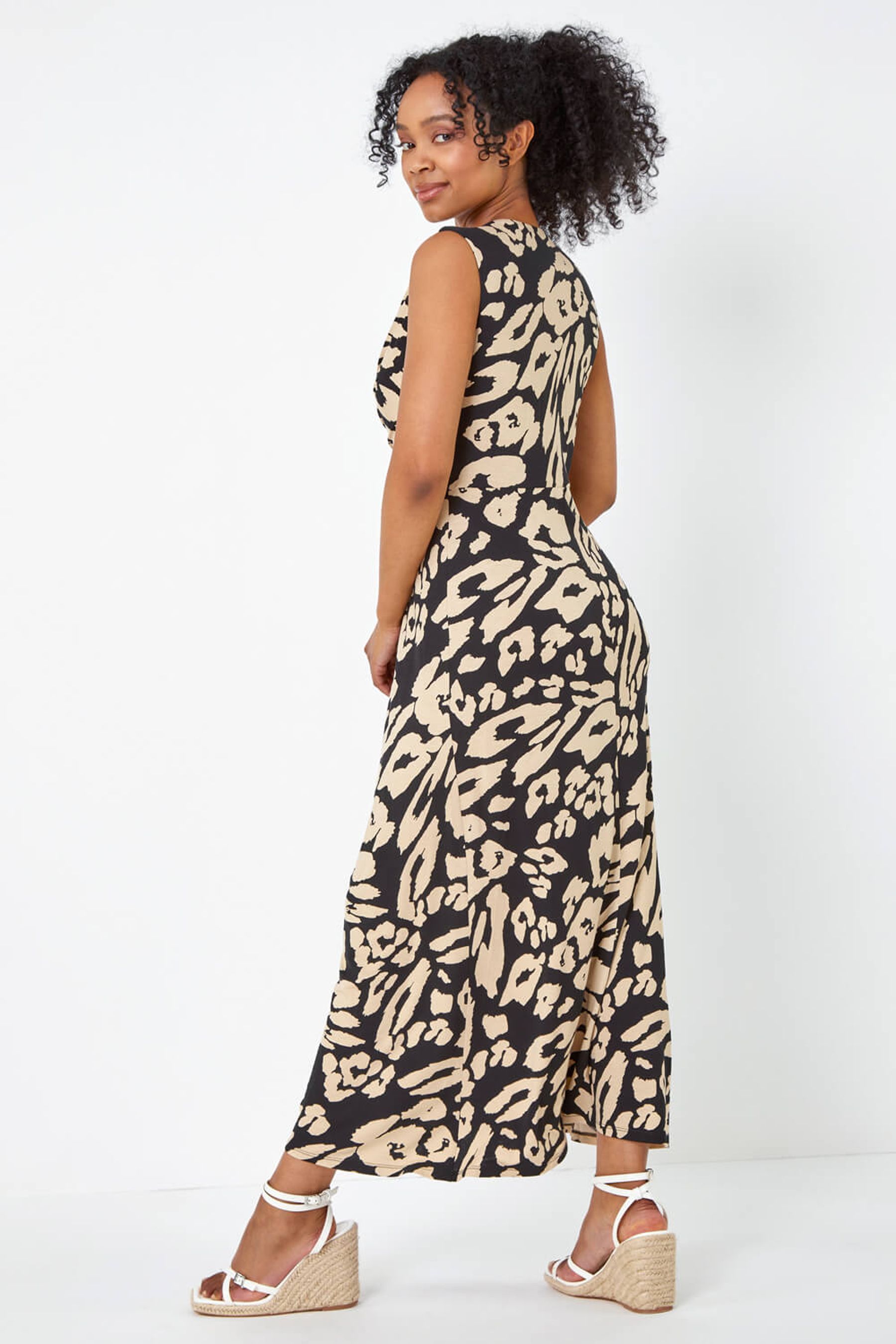 Petite animal print outlet maxi dress