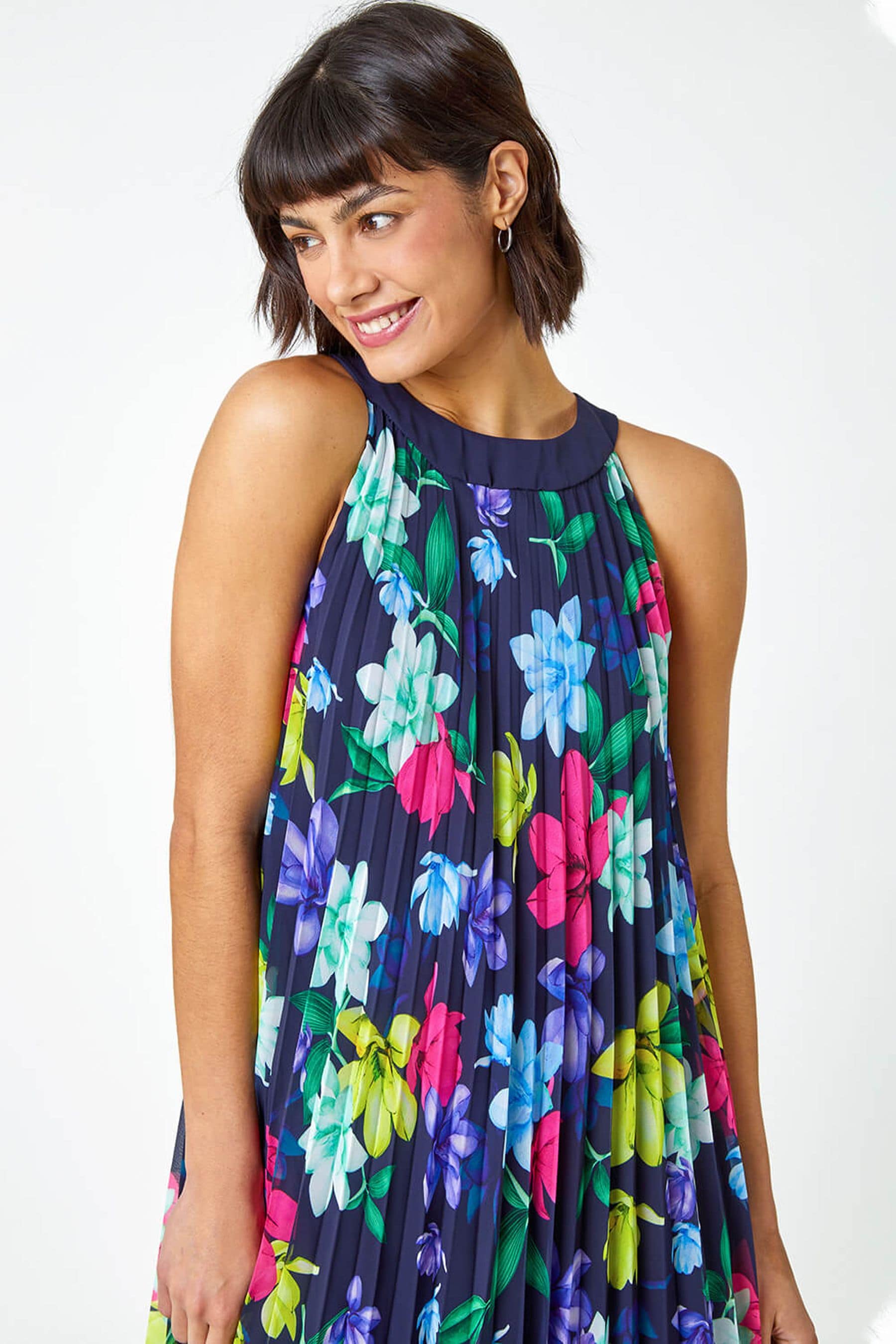 F&f green sales pleated dress