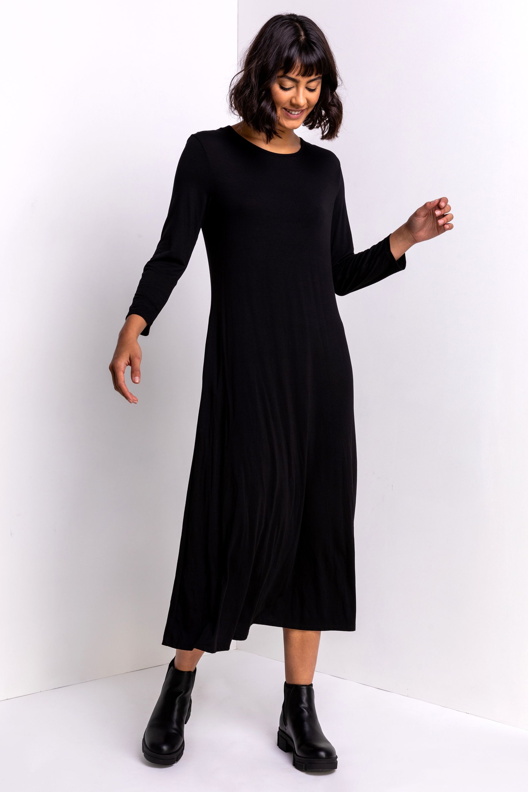 Black jersey maxi dress uk 2025