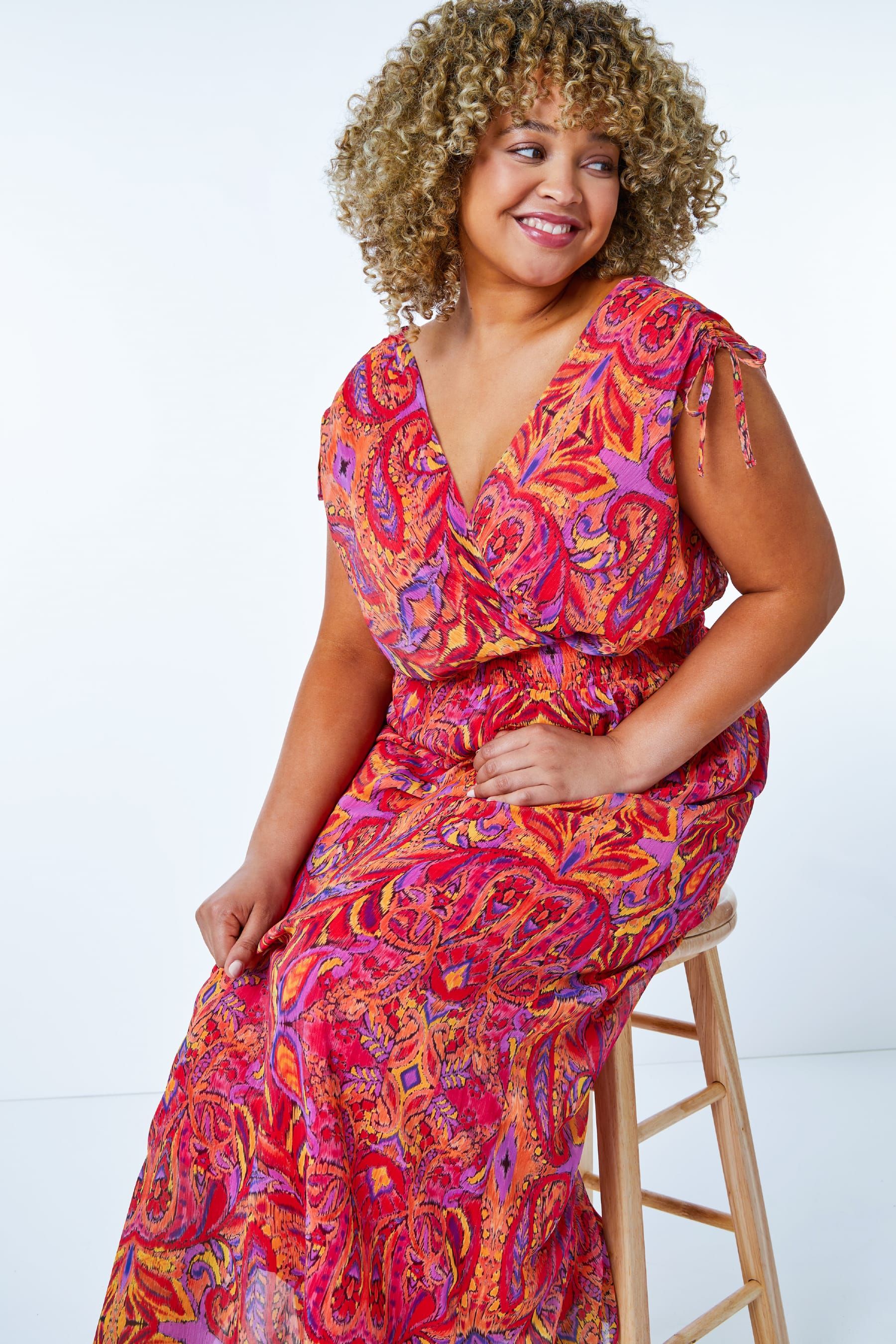 Red curve dress discount