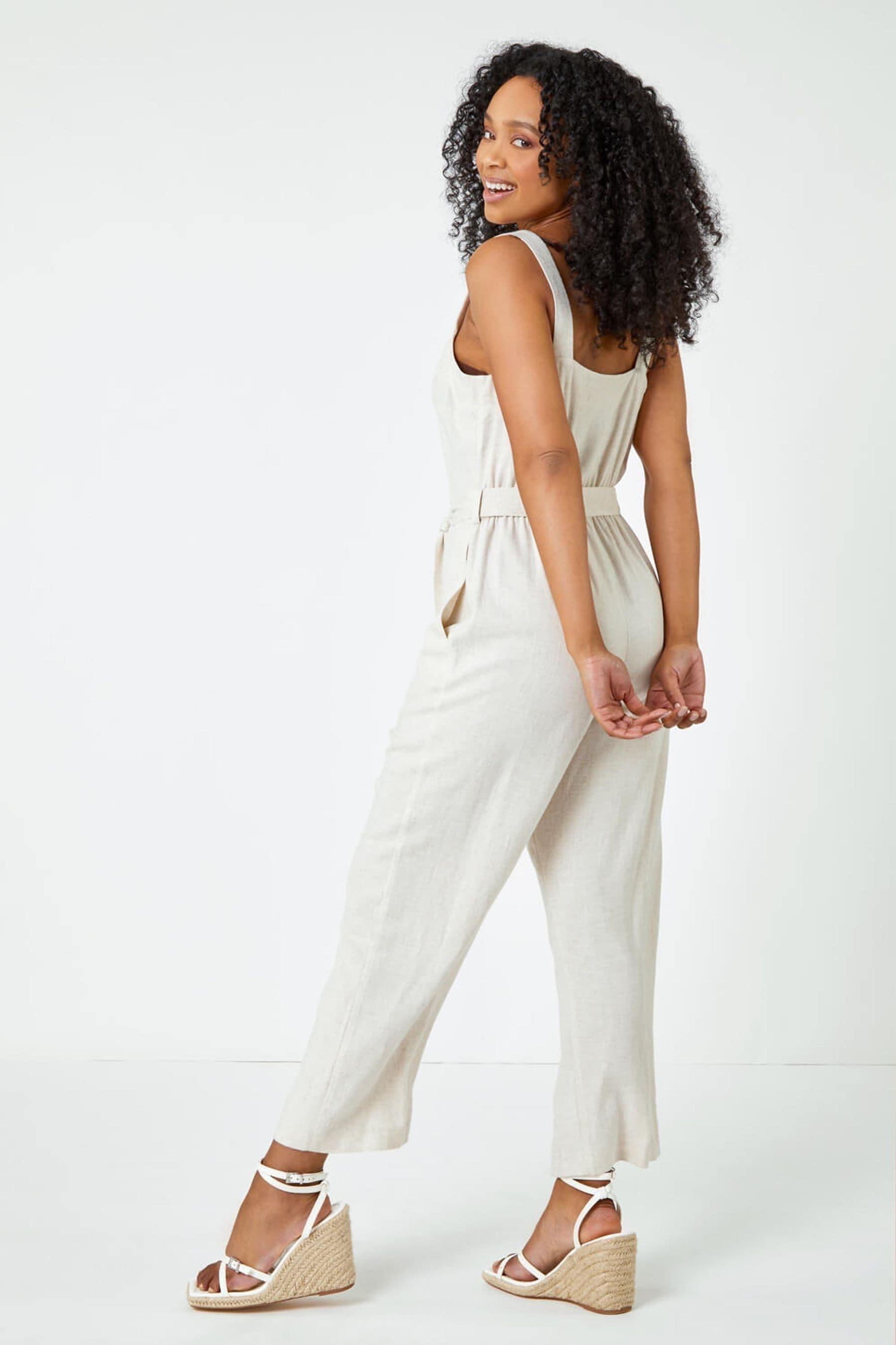 Petite cream jumpsuit discount