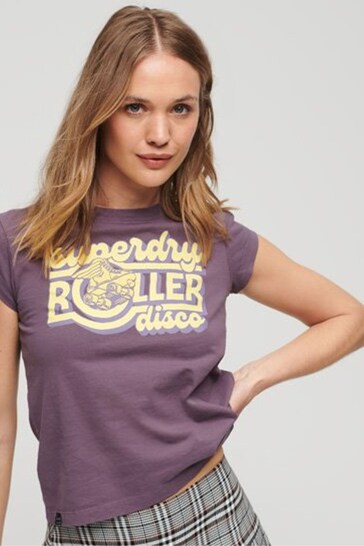 Superdry Purple Roller Disco T-Shirt