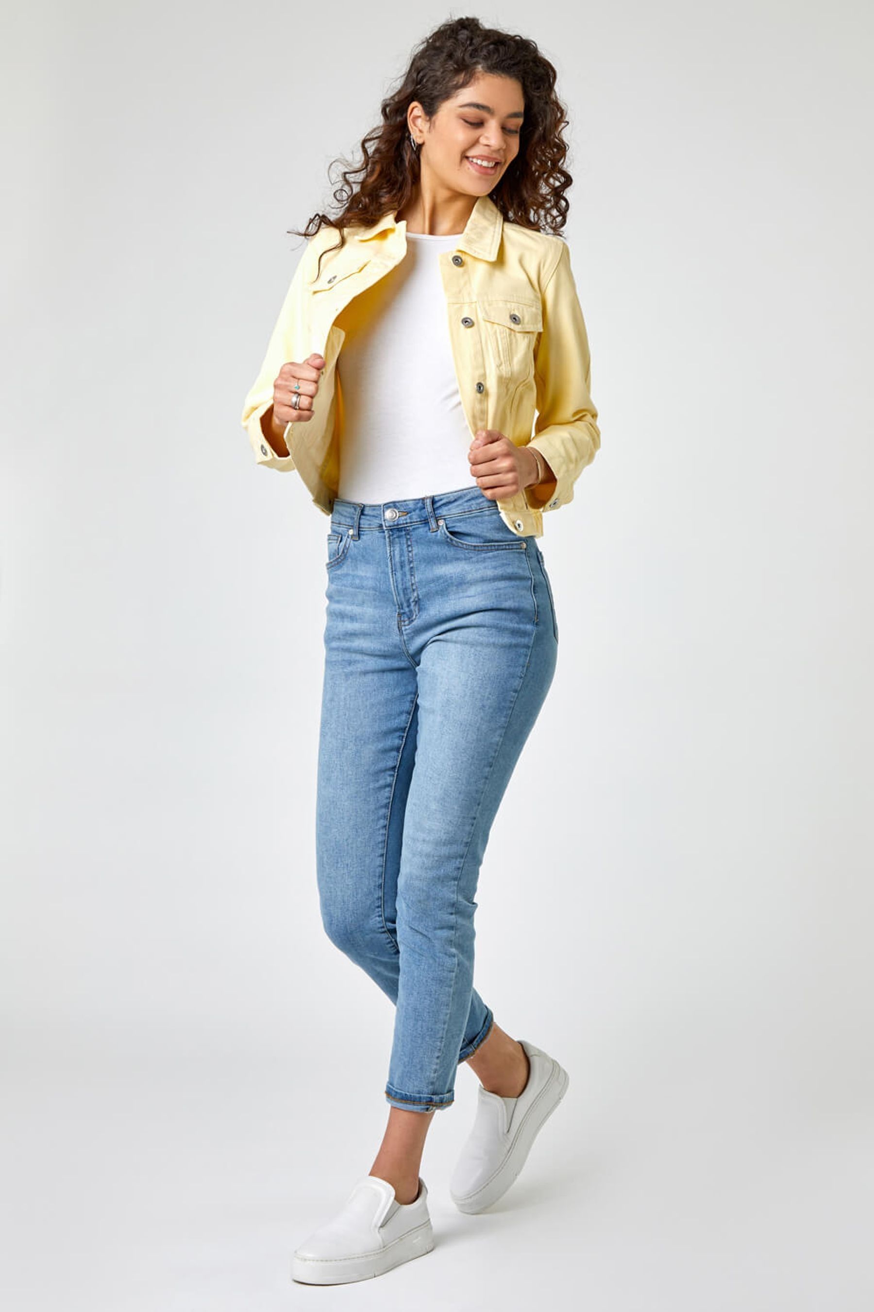 Light yellow sale denim jacket