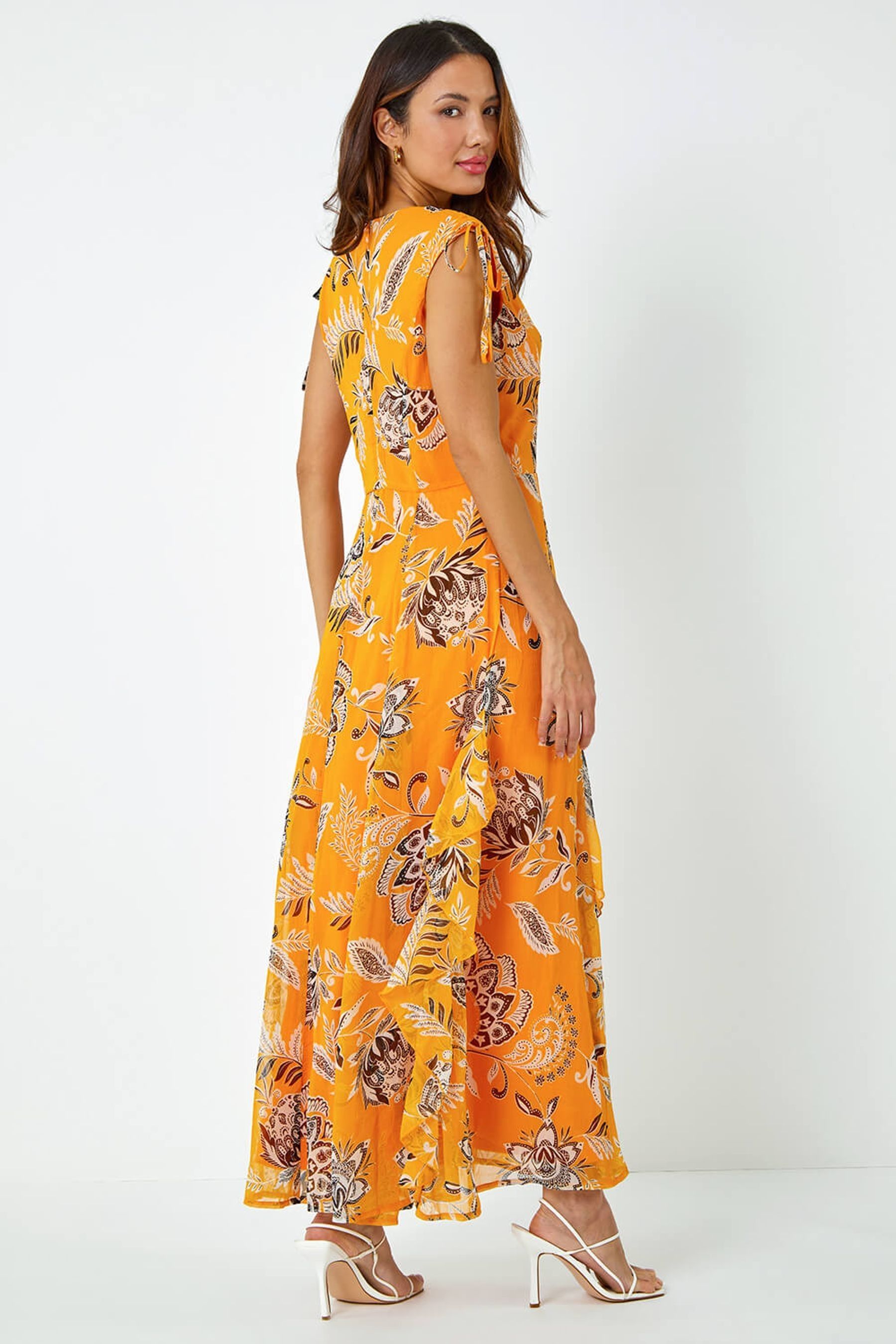 Sleeveless floral maxi dress cheap