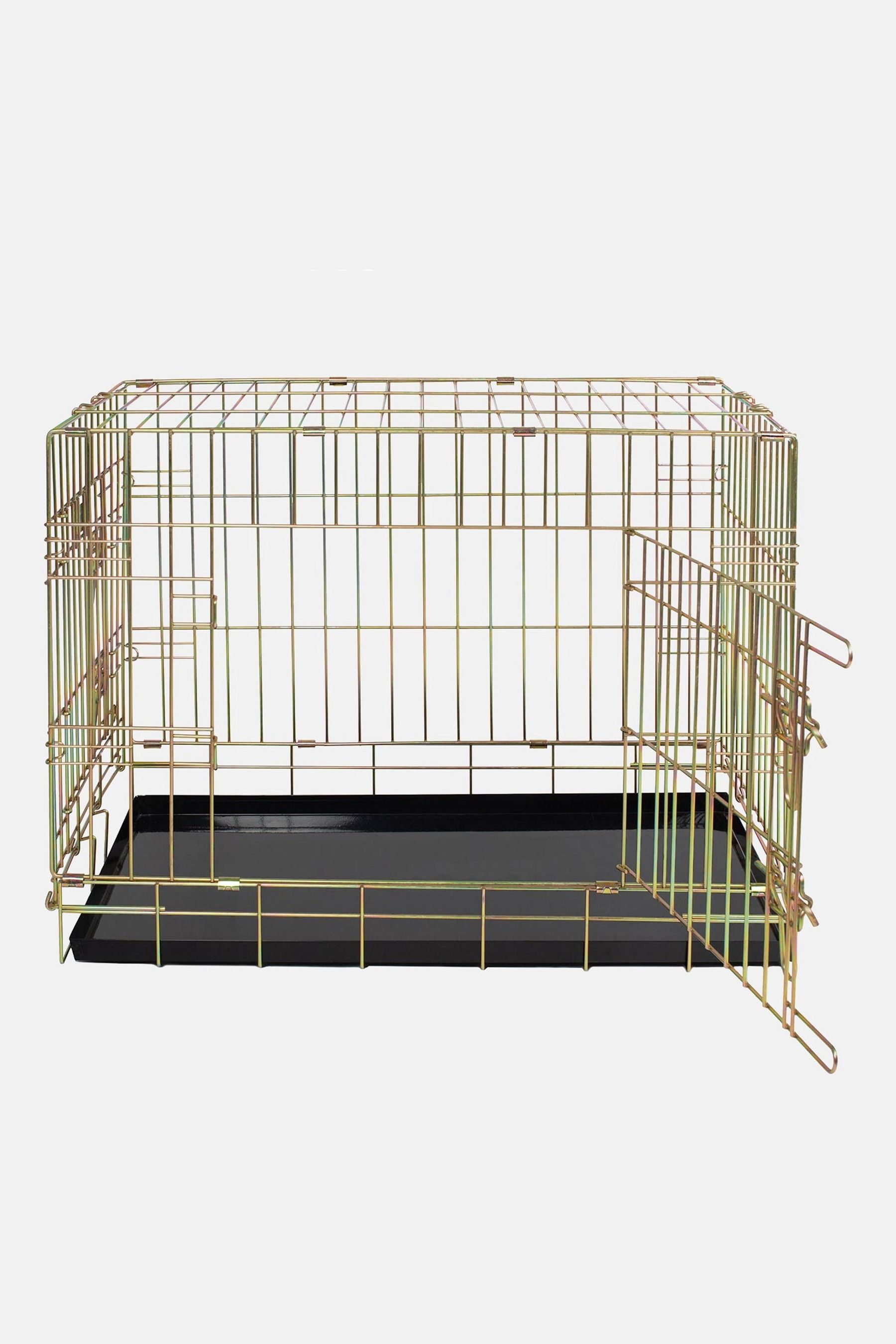 Gold sales dog cage