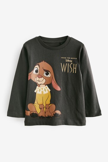 Charcoal Grey Disney Wish Long Sleeve T-Shirt (3mths-8yrs)