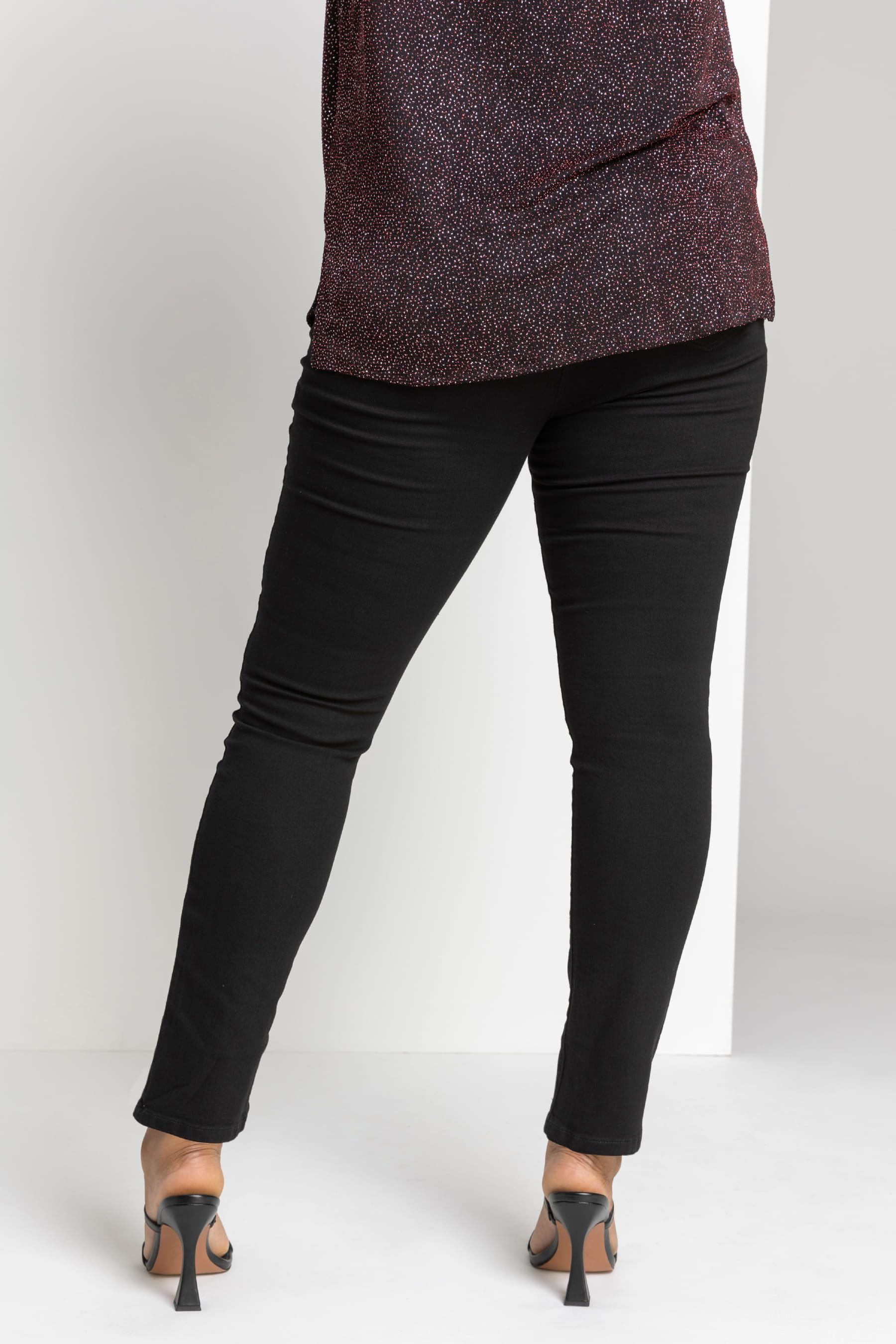 Plain top black jeggings