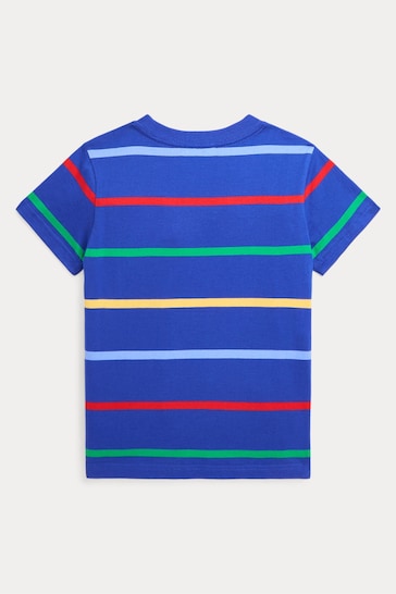 Polo Ralph Lauren Blue Striped Cotton Jersey T-Shirt