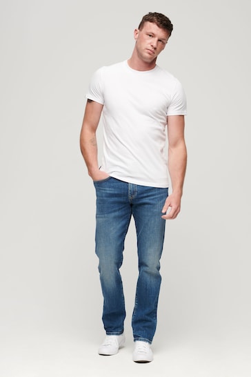 Superdry Off White Small Cotton Essential Logo T-Shirt