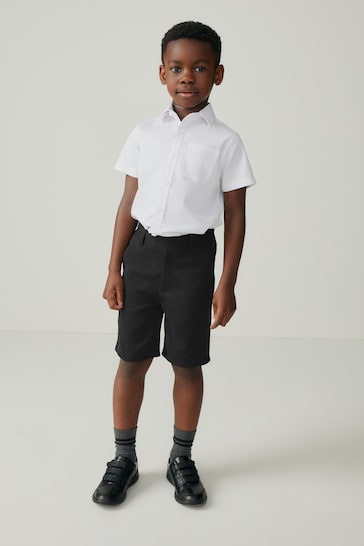 Clarks Black Pull On School Shorts