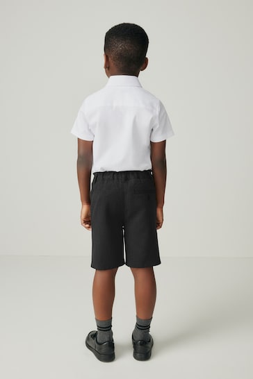 Clarks Black Pull On School Shorts