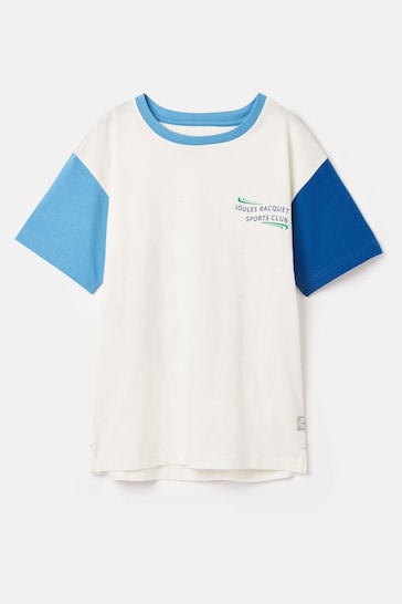 Joules Ben White/Blue Short Sleeve T-Shirt