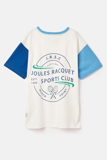 Joules Ben White/Blue Short Sleeve T-Shirt
