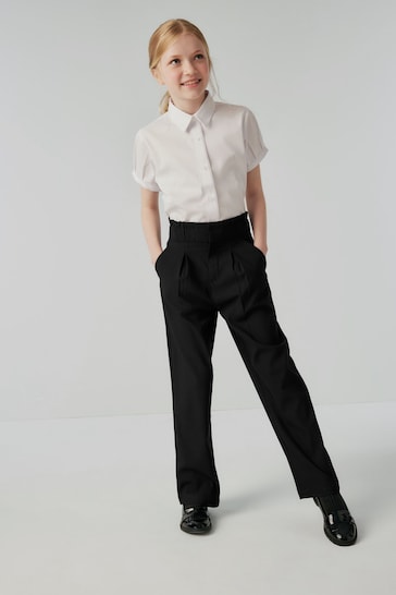 Clarks Black Senior Girls School Wide Leg Trousers