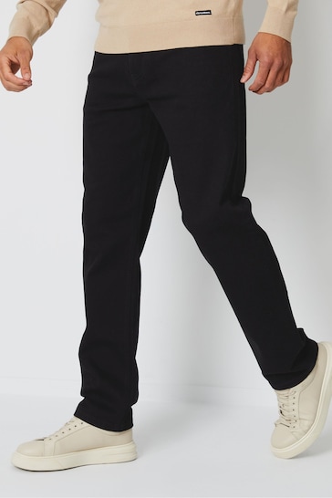 Threadbare Black Straight Fit Jeans With Stretch