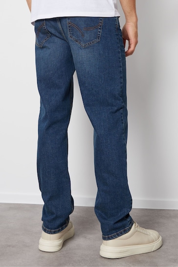 Threadbare Sky Blue Straight Fit Jeans With Stretch