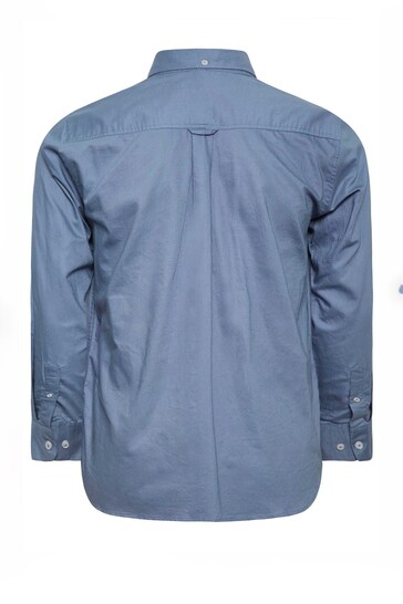 BadRhino Big & Tall Blue Long Sleeve Oxford Shirt