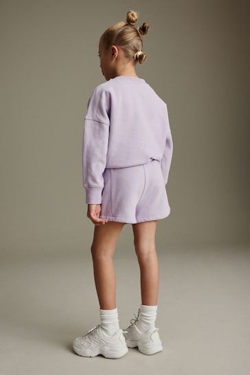Lilac Purple Runner Jersey Shorts (3-16yrs)