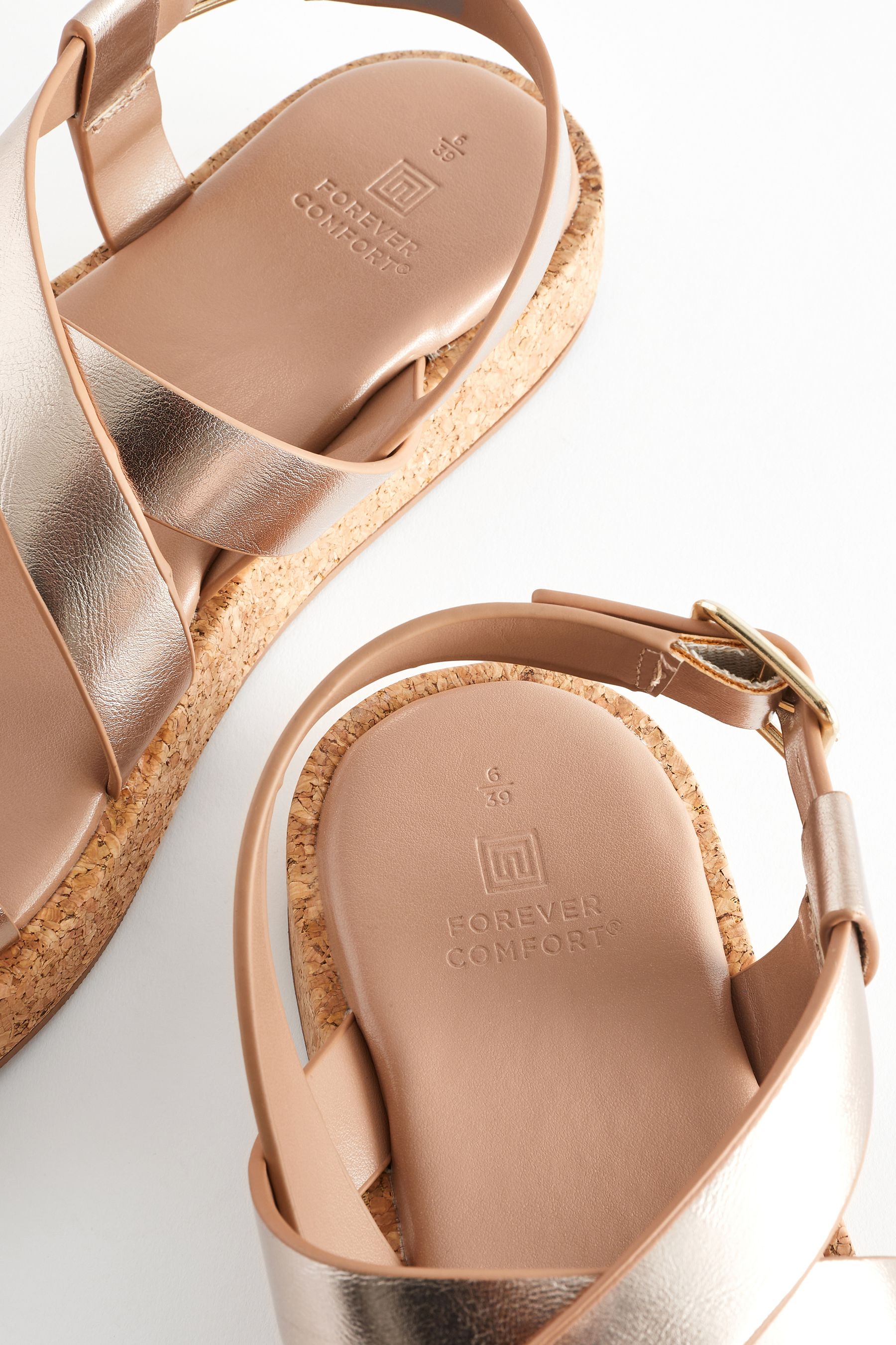 Comfortable rose gold sandals store