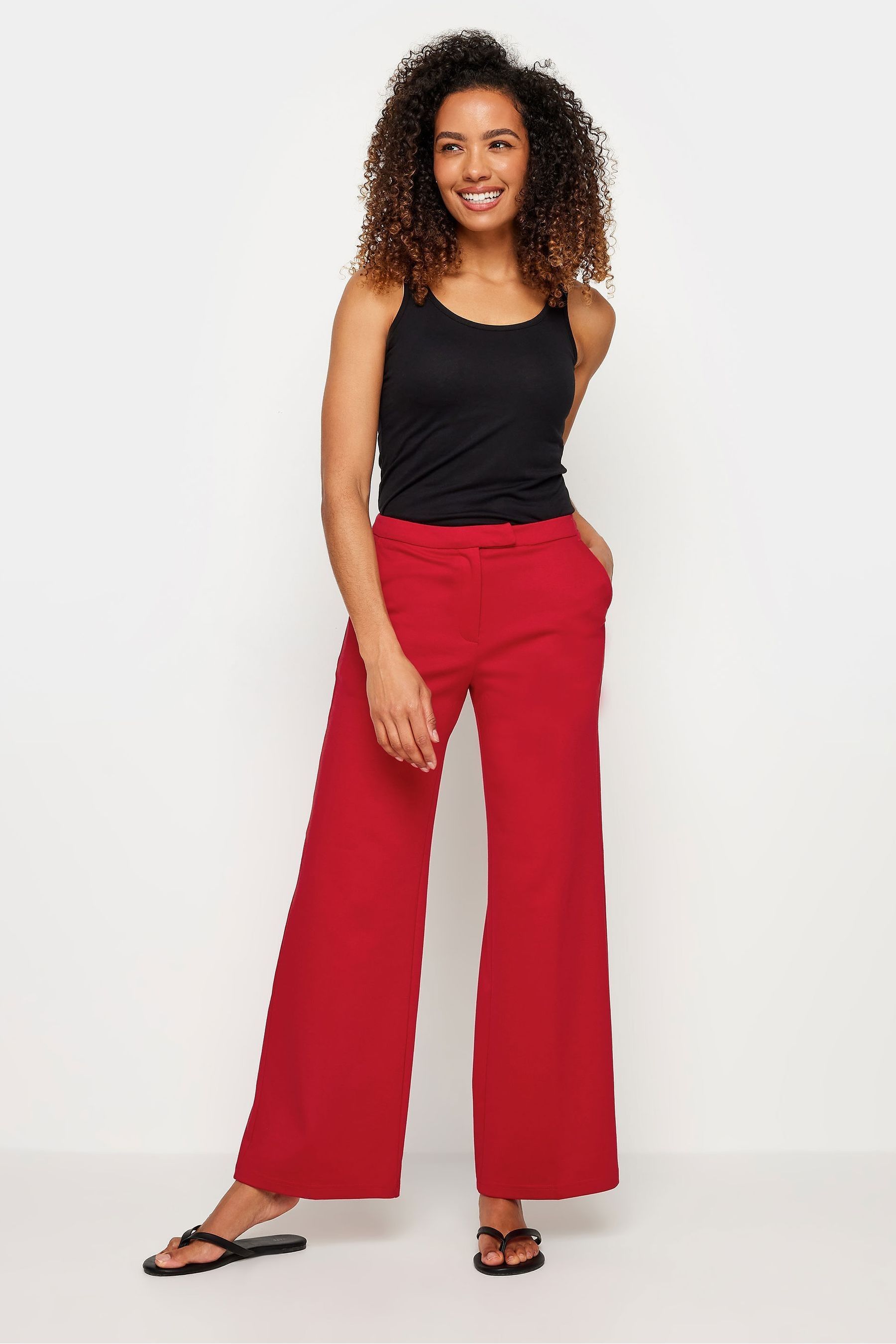 Buy M Co Red Ponte Wide Leg Trousers from the Next UK online shop
