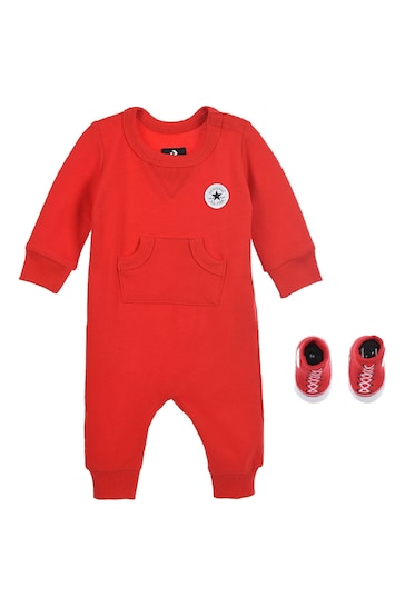 Converse Red Baby Pramsuit