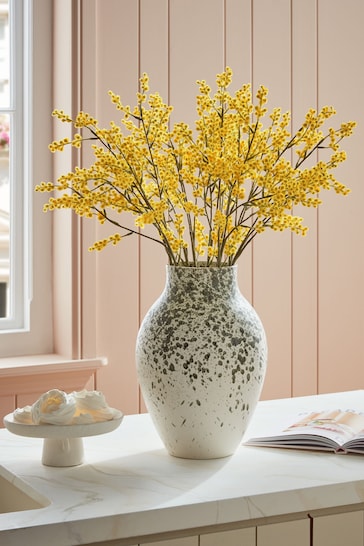 Set of 3 Yellow Artificial Mimosa Stems
