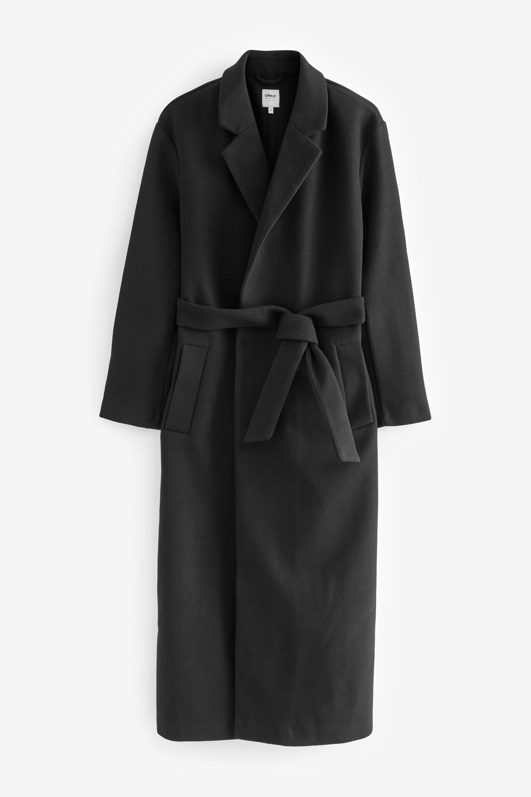 Buy ONLY Black Maxi Length Wrap Tailored Coat from the Next UK