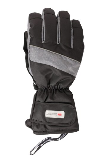 Mountain Warehouse Grey Mens Thinsulate® Waterproof Ski Gloves