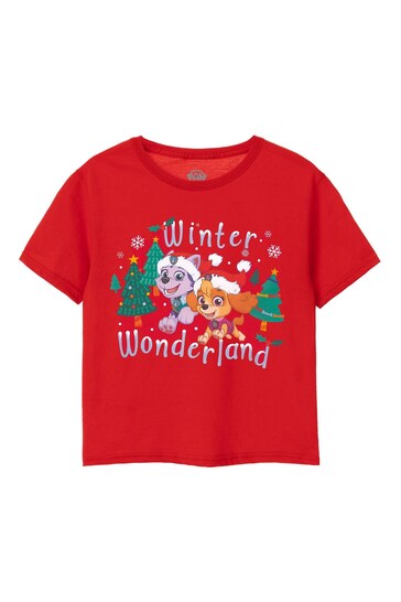 Vanilla Underground Red Paw Patrol Girls Christmas T-Shirt