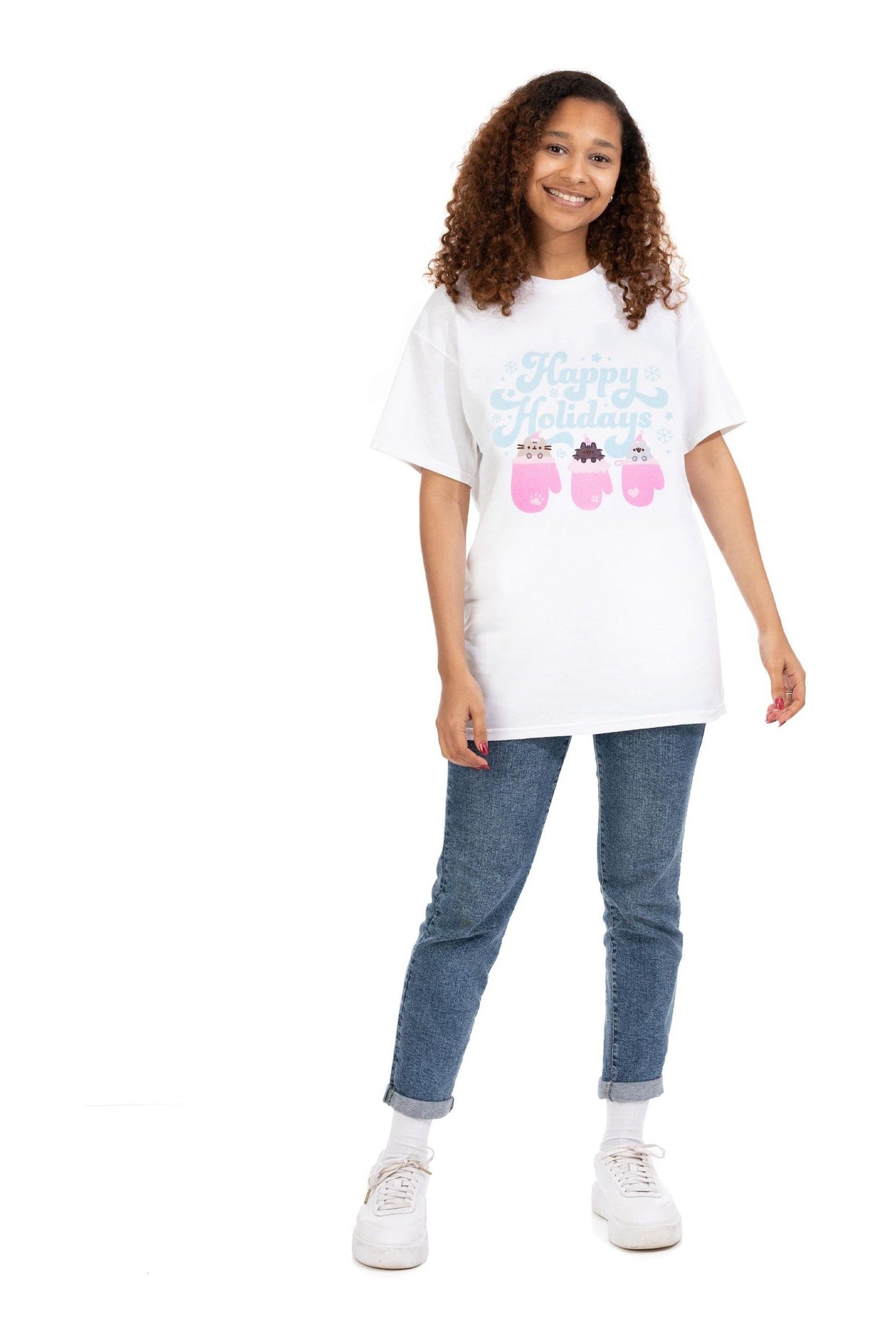 Buy Vanilla Underground White Pusheen Ladies Xmas 100 Cotton T Shirt from the Next UK online shop