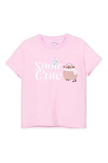 Vanilla Underground Pink Pusheen Girls Christmas T-Shirt