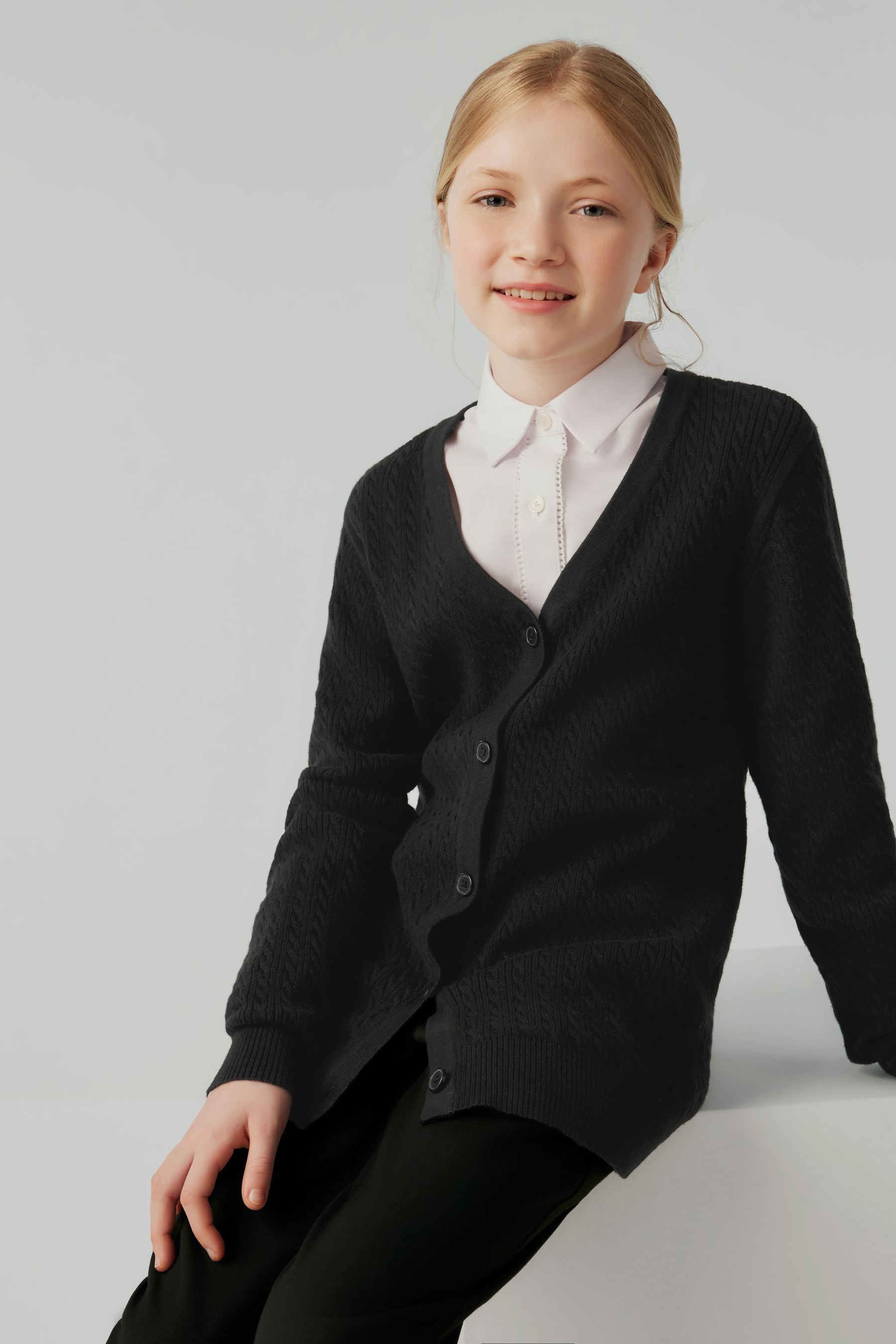 Girls longline cardigan online