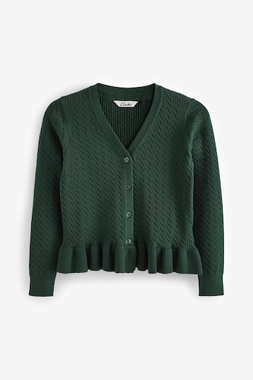 Clarks Green School Cable Knit Cardigan