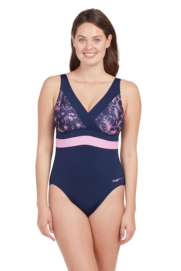 Buy Zoggs Square Back Panel One Piece Swimsuit with Full Foam Cups from the Next  UK online shop