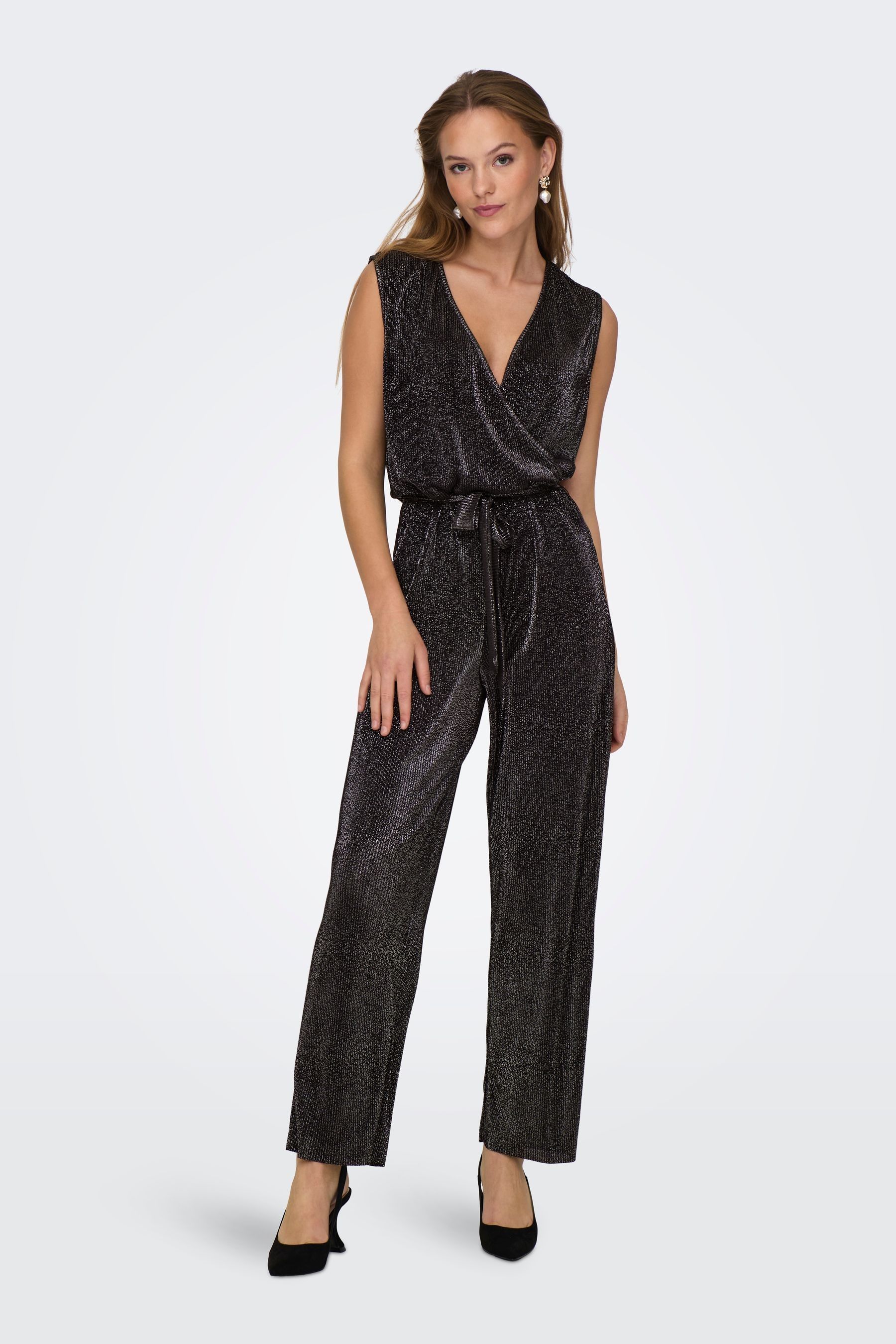 Jdy button through linen jumpsuit clearance