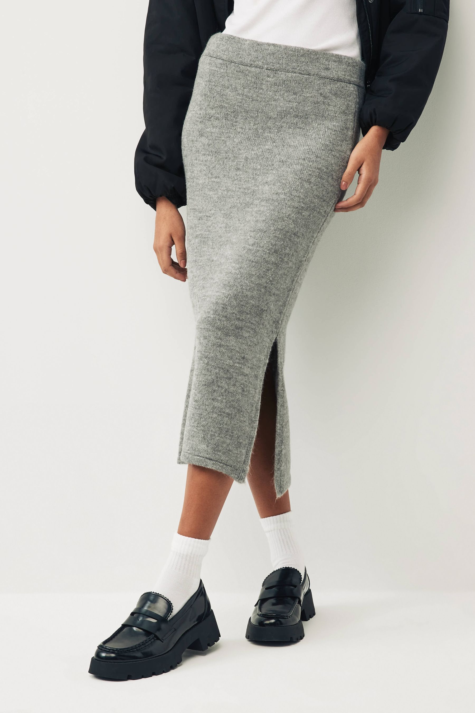 Light grey best sale pencil skirt next