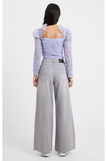 French Connection Denver Denim Relaxed Wide Leg Trousers
