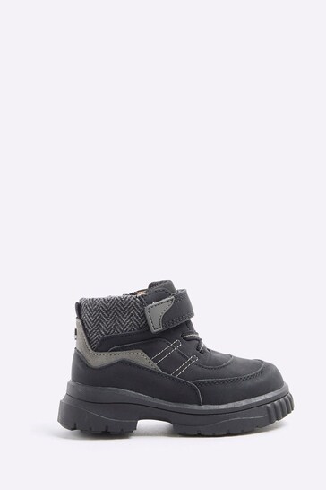 River Island Black Boys Worker Boots