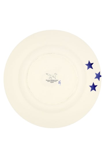 Emma Bridgewater Cream Blue Star 10.5 Inch Plate